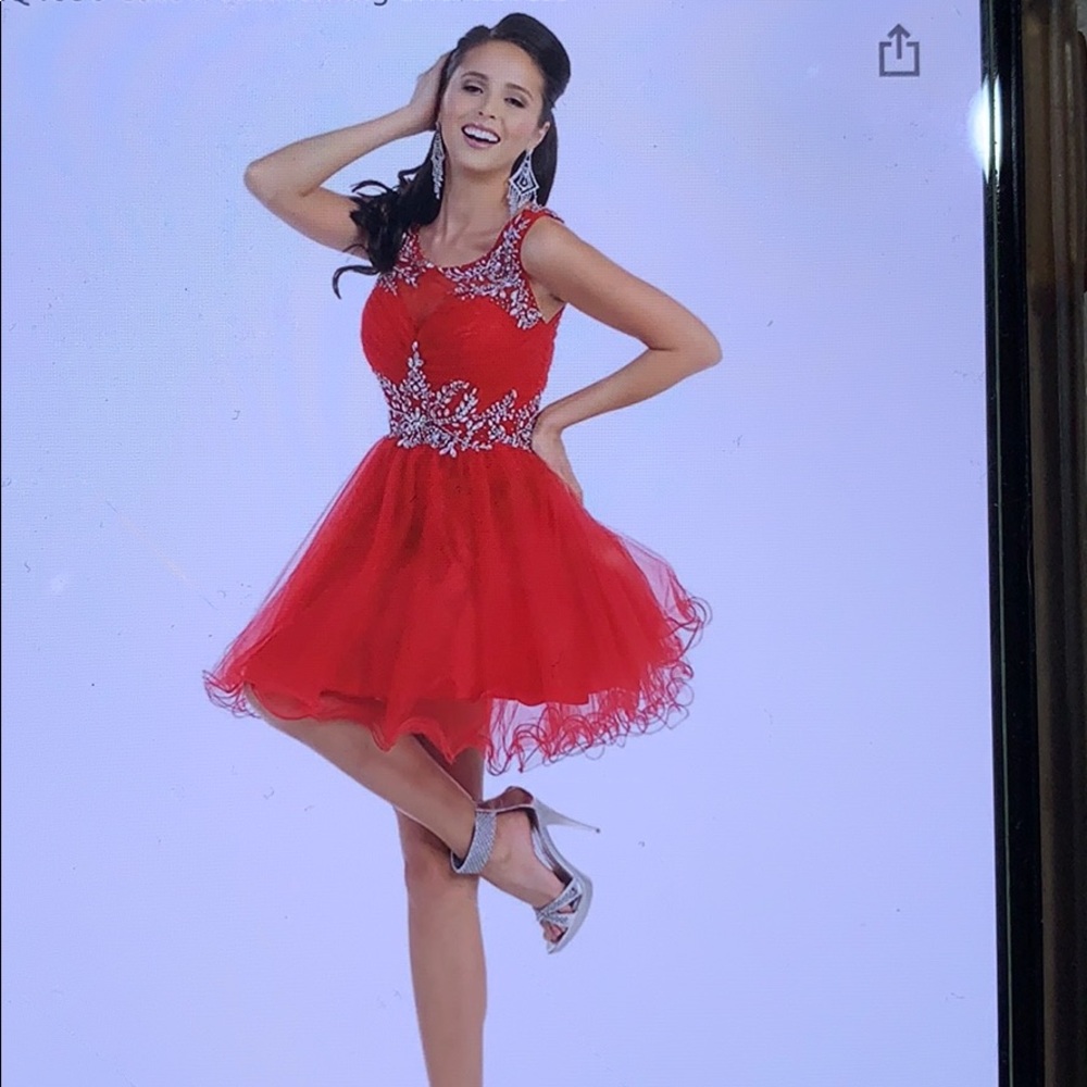 Red sparkly prom/ pageant dress